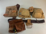 Lot of 3 Leather Tool Belts