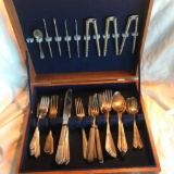 Large Set of Misc. Stainless Steel and Silver-Plated W.M.A. Rogers Silverware Pieces