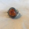 Sterling Silver Ring with Large Orange Center Gem Size 8 | 8.55 grams