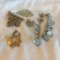 Lot of 5 Misc. Pieces of Jewelry (Includes 3 Brooches, 1 Pendant, and 1 Bracelet)