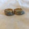Lot of 2 Identical Gold-Toned Rings with Faux-Diamond Center Gem Detail
