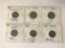 Lot of 6 Canada Copper Pennies One Cent Coins; 1960, 1961, 1964, 1965, 1969, 1970