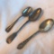 Lot of 3 Misc. Silver-Toned Vintage Dessert Spoons