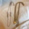 Lot of 2 Misc. Gold-Toned Costume Necklaces