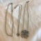 Lot of 3 Misc. Silver-Toned Costume Necklaces with Pendants