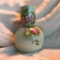 Hand-Painted Lofton China Ceramic Rose Decanter with Shot-Glass Lid