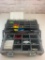 Husky 22 in. 27-Compartment Cantilever Plastic Small Parts Organizer Full of electrician Supplies