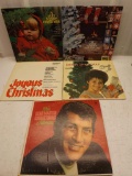 CHRISTMAS LP RECORDS LOT OF 5 INCLUDING DEAN MARTIN