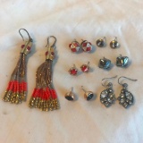 Lot of 7 Misc. Pairs of Pierced Costume Earrings