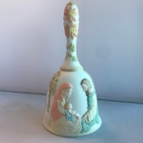 1982 Vintage Hand-Painted Geo. Z. Lefton China Nativity Bell from the Christopher Collection