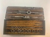 Vintage Threadwell tap and die set with metal case, Greenfield, Mass