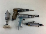 Lot of 4 Pneumatic Air Tools-Drill, Grinder, Impact Wrench