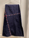 Blue with embroidery ankle-length cotton cape from South America