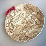 Decorative Painted Wall Hanging Cottage Plate