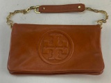 Tory Burch Shoulder Bag Clutch Brown Leather