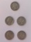 Lot of 5 90% Silver Mercury Dimes 1917, 1939, 1935, 1940, 1940