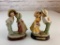 Lot of 2 Ceramic Figures Kissing on The Cheek