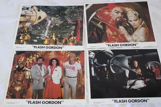 Lot of 4 Original 1980 Flash Gordon Movie Lobby Cards 8 x 10"