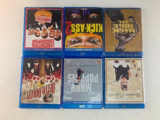 Lot of 6 Blu-Ray Movies- American Wedding, Magic Mike, Mary Poppins, Breakfast At Tiffany's