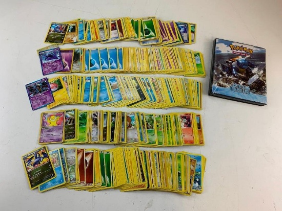 Lot of approx 300 Pokemon Trading Cards with 45 Hologram Cards