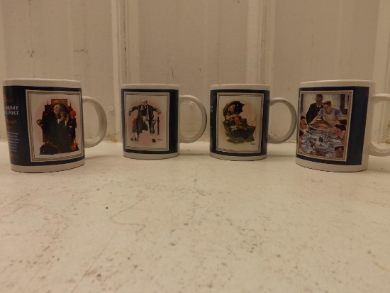 Norman Rockwell coffee cup collection Saturday evening post