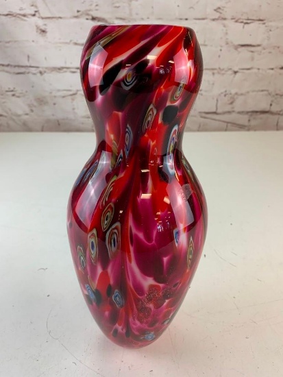 Murano Style Art Glass Vase