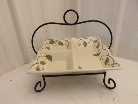 PFALTZGRAFF MISSION FLOWER RELISH TRAY