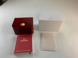 2011 OMEGA Watch Wooden Lacquered Case, booklet, Card Holder and Box Only