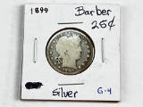 1899 Barber 25 Cent Silver Coin