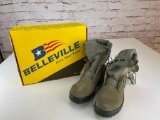 Sage green suede and canvas Belleville...hot weather steel toe combat boots NEW in box Sz. 9.5R