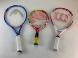 Lot of 3 Tennis Rackets With 1 Child Racket
