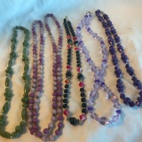 Lot of 5 Misc. Statement Beaded Costume Necklaces