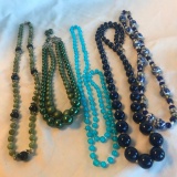 Lot of 5 Misc. Statement Beaded Costume Necklaces