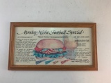 Monday Night Football Special Your Basic Burgers N Beer Framed Print