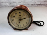 Vintage Brass TELECHRON Electric Clock