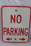 Vintage Metal No Parking Sign 24 x 18