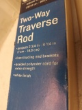 TWO TRAVERSE RODS NEVER USED 66 TO 120 INCHES