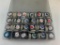 Large Lot of Vintage NFL Football Team Pogs with Storage Case