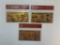 ...Lot of 3 NIPPON GINKO 24K GOLD Plated Foil Novelty Bill Gold Banknotes