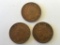 Lot of 3 Canada One Cent Copper Penny; 1948, 1950, 1952