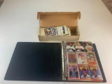Binder Full of Baseball and Football cards with STARS also a box of 1994 Topps Baseball Cards