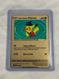 POKEMON PIKACHU Special Delivery Limited Edition Replica Gold Metal Card