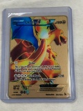 POKEMON CHARIZARD Limited Edition Replica Gold Metal Card