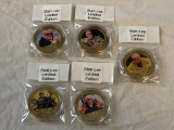 Lot of 5 STAN LEE Limited Edition Novelty Tokens Coins