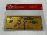 Walt Disney DAISY DUCK 24K GOLD Plated Foil Novelty Note $1,000,000 Bill Gold Banknote