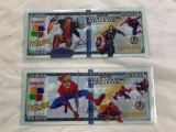 Lot of 2 STAN LEE One Million Dollars Novelty Notes Bill Banknotes AVENGERS