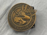 San Gabriel Valley Fireman's Association Brass Belt Buckle
