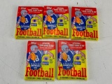 1989 Topps Football Lot of 5 SEALED Wax Card Packs