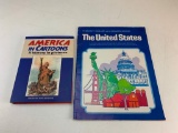 America in Cartoons HC Book and a United States Giant Coloring Book