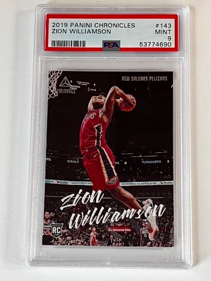 ZION WILLIAMSON 2019 Panini Chronicles Luminance Basketball ROOKIE Card PSA Graded 9 MINT